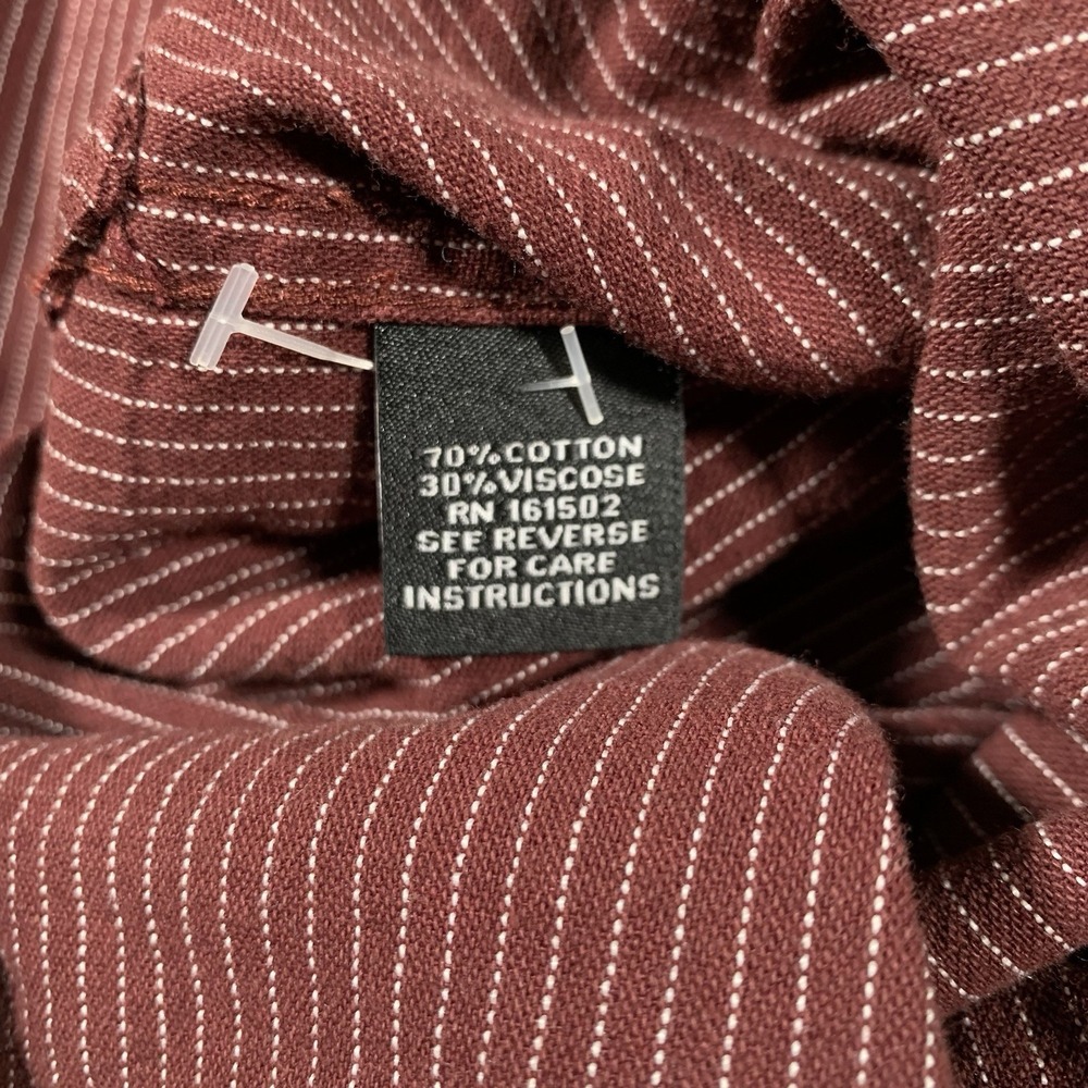 The J Peterman Company Shirt Large Maroon Button Down Long Sleeve Pocket - Picture 6 of 7